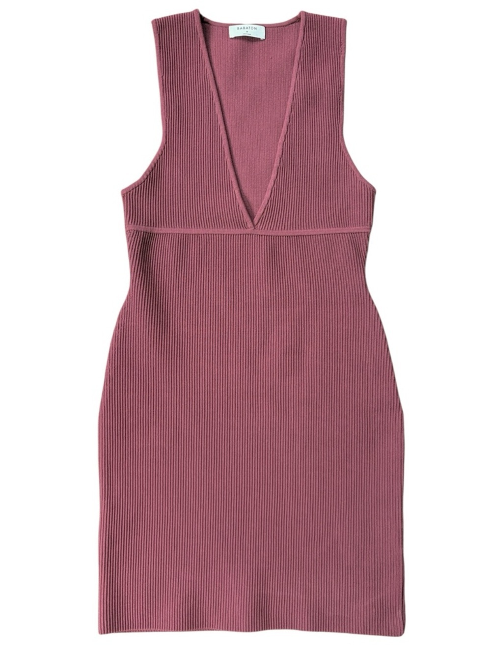 Like New Aritzia Babaton Sculpt Knit V Neck Sleeveless Dress Size Medium